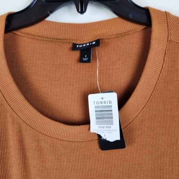 Torrid Midi Super Soft Rib Hanky Hem Dress Size 1/1X NWT - Picture 7 of 9